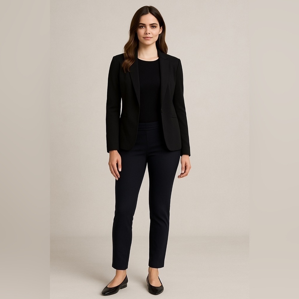 Vince Camuto Black Knit Skinny Dress Pants Mid Rise Business Casual 6